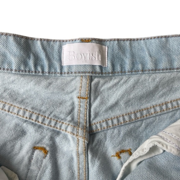 Boyish Cody High-Rise Distressed Denim Shorts Light Wash - Size 26 - Picture 8 of 16
